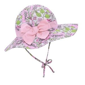 Summer sun hat for girls. Drawstring floral size 54cm 4-6yr old